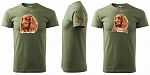 Pánské myslivecké tričko 129 PXT CREATIVE se psem khaki vel. XXL - Obrázek (6)